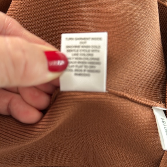 🤎 NEW New York & company sleeveless brown stretch bodycon panel dress L - Picture 13 of 13
